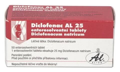 Diclofenac AL 25 mg 50 tbl. od 126 Kč