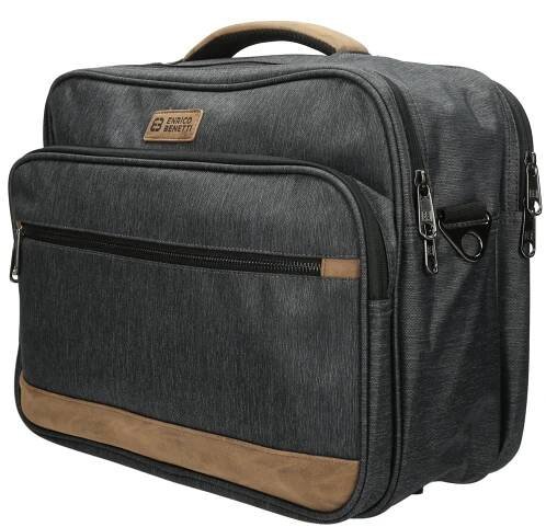 Taška přes rameno s přihrádkou na 17 Enrico Benetti München Flightbag 24 L Grey