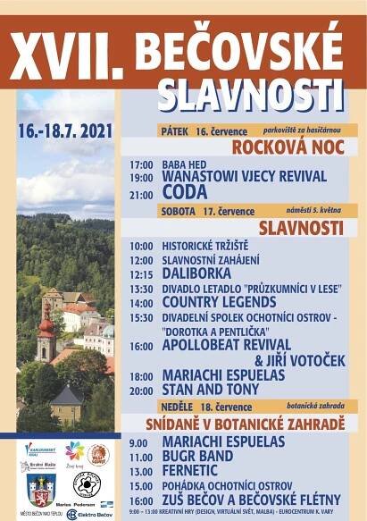 Od 16. do 18.7.2021 XVII. BEČOVSKÉ SLAVNOSTI | Město Krásno
