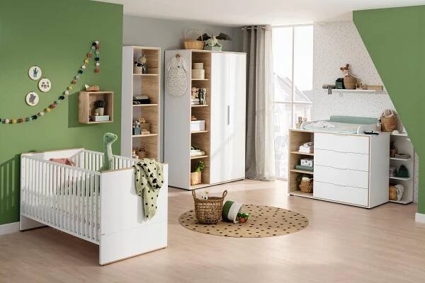 WICKELKOMMODE Lieven 125,90/93,6/54,8 cm  - Eichefarben/Weiß, Basics, Holzwerkstoff (125,90/93,6/54,8cm) - Paidi