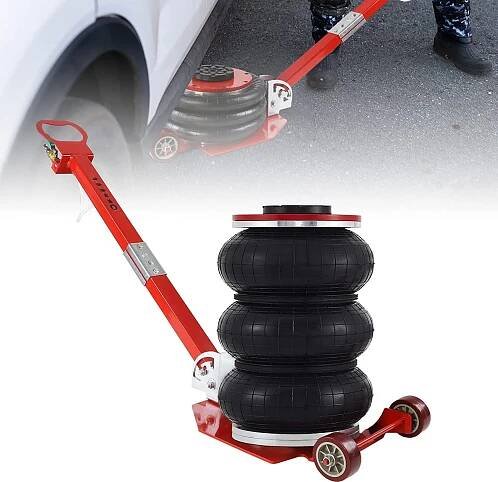 YARDIN 3tunový pneumatický zvedák 6600 LBS stlačený vzduchový zvedák Air Jack pro rodinné vozy Truck Car - červený