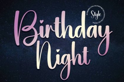 Birthday Night písmo