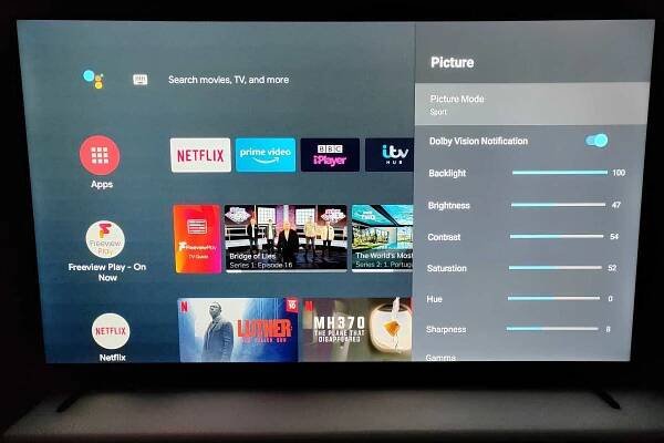 Sharp FN2 Series TV picture menu