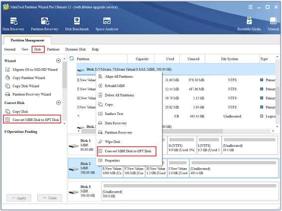 How to Convert MBR Disk to GPT