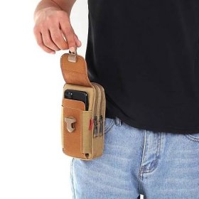 1Pc Fashion Men Multi-function Fanny Waist Bag Casual Mobile Phone Purse Pocket Male Outdoor Travel Sports Belt Bum Pouch