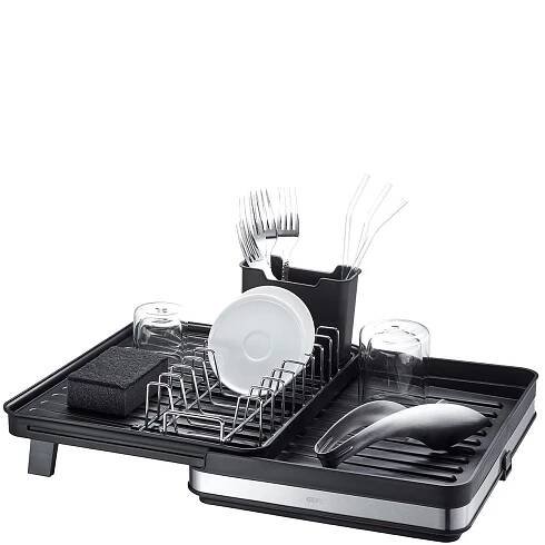GEFU Smartline odkapávač na nádobí 30-51 x 36 cm černý