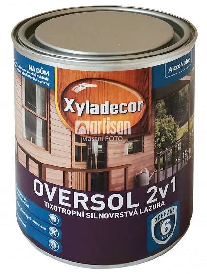 XYLADECOR Oversol 2v1 - tixotropní silnovrstvá lazura na dřevo 0.75 l Rosewood