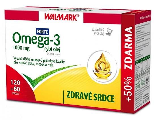 Walmark Omega-3 rybí olej 1000mg tob.120+60