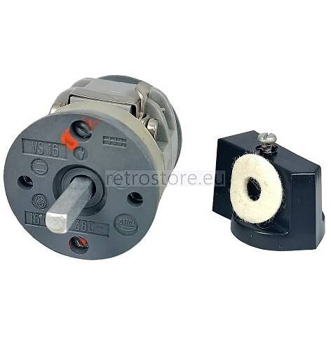 Vačkový spínač VS16 2301 B8 - 16A/380V~, 3-polohový - RETROSTORE.EU