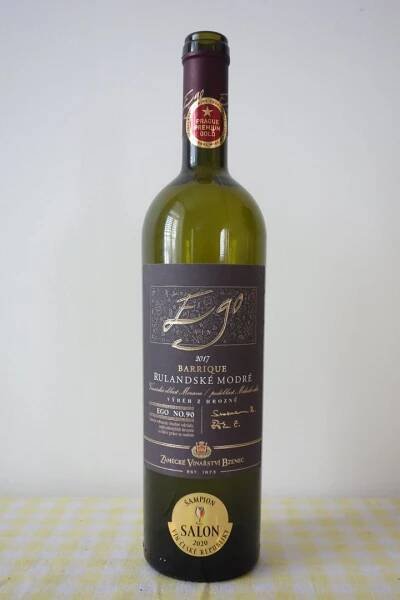 Lahev vína Rulandské modré barrique (EGO No.90) 2017, výběr z hroznů (suché)