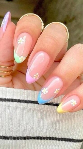 Nail Art For Beginners, Cute Spring Nails, Nail Arts, Easter Nails, Spring Nail Art, Pastel Nails, Nail Designs Spring, Floral Nails, Flower Nails