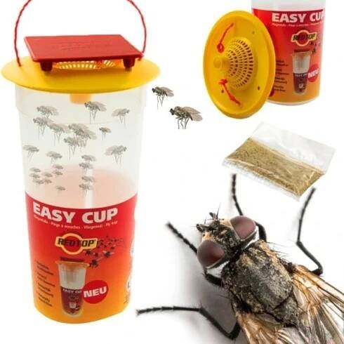 Easy Cup past na mouchy pro farmu, zahradu 750 ml mucholapka Prostorná