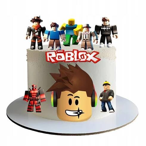 SET VYŘEZANÝ na dort ROBLOX Výtisk cukrový oplatek figurky jedlý papír