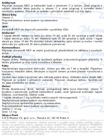 ACNEVAC NEO 30 kapslí