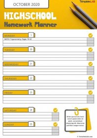 Download Highschool Homework Planner Template - TemplateLab.com