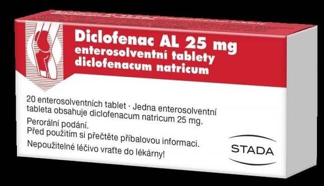 DICLOFENAC AL POR 25MG TBL ENT 20