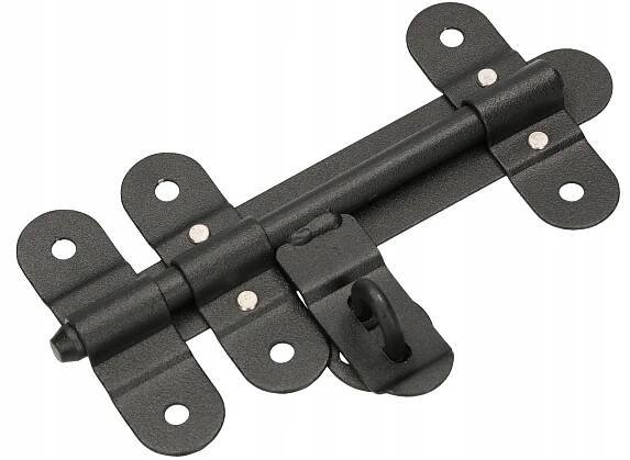 Zámek na bránu černý 150 mm kovová závora vrat garáž brána EAN (GTIN) 5907465961370