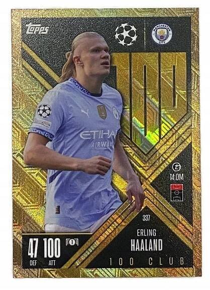TOPPS MATCH ATTAX EXTRA 2024 2025 100 CLUB Haaland MANCHESTER CITY 337