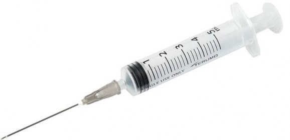Syringe with needle 3-part syringe with pre-connected hypodermic needle 
