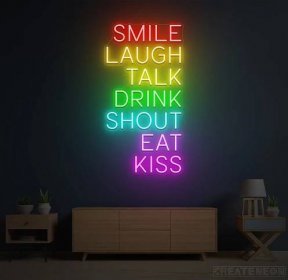 Smile Laugh Talk Drink Shout Eat Kiss