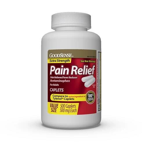 GoodSense® Pain Relief XS 500 mg Caplets, 500 Count