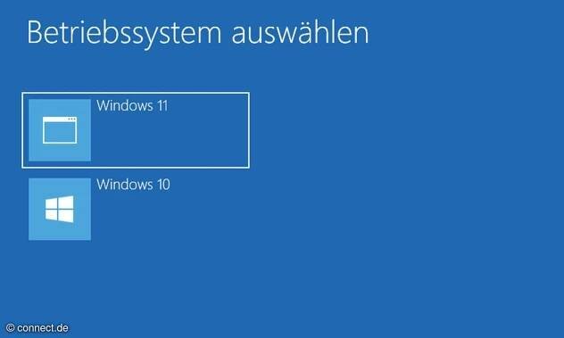 Mit einem Dual-Boot-System wechseln Sie zwischen Windows 10 und Windows 11.