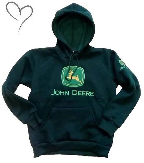Mikina s kapucí = JOHN DEERE  = vel. XXL - Pánské oblečení