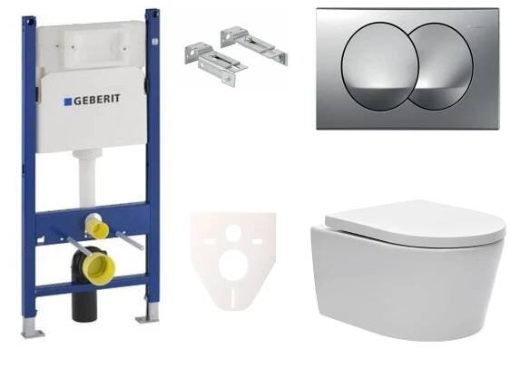 Cenově zvýhodněný závěsný WC set Geberit do lehkých stěn / předstěnová montáž+ WC SAT Brevis SIKOGES7W72S