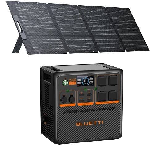 Powerbanka BLUETTI AC240P se 200W solárním panelem