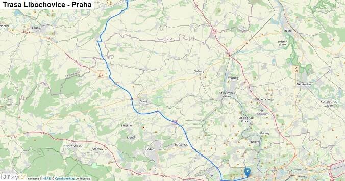 Plánování trasy Libochovice - Praha - doprava | Kurzy.cz