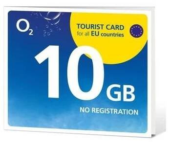 Předplacená SIM karta O2 s kreditem 50 Kč, 10 GB DAT - Tourist Card od 599 Kč - Heureka.cz