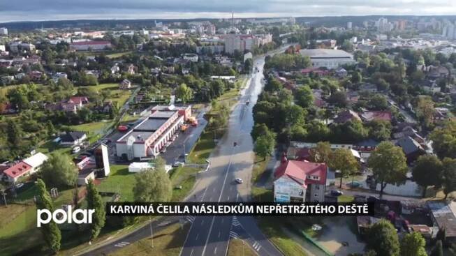 Karviná čelila následkům nepřetržitého deště, na několika místech byla omezena doprava
