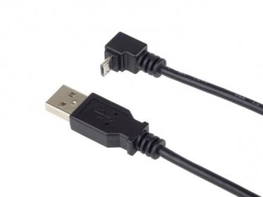 PremiumCord Kabel micro USB 2.0, A-B, konektor do úhlu 90°, 1,8m | KRUP