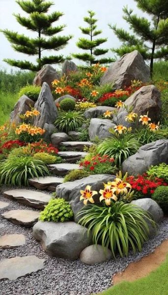Pin by Doni on Fontana | Backyard landscaping, Small backyard landscaping, Rock garden design