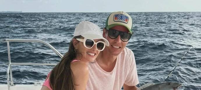 Tomáš Berdych se svou láskou Ester.