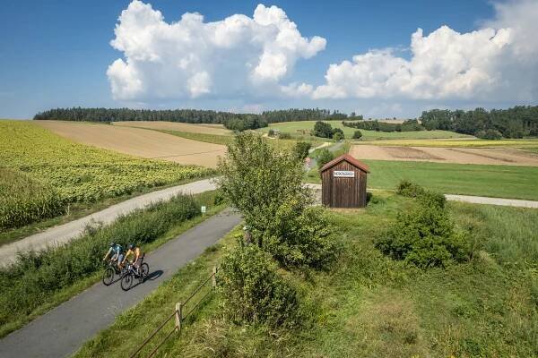 Směs cyklistických tras ve Waldviertelu