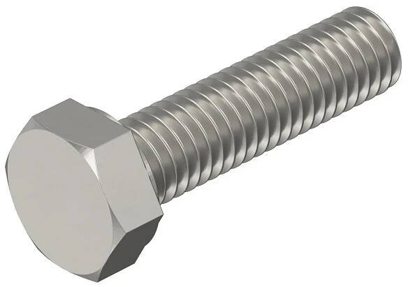 OBO BETTERMANN Šroub se šestihrannou hlavou, M12x45mm, Nerez ocel, A4, bez povrch. úpravy, dodatečně ošetřeno typ HHS M12x45 A2