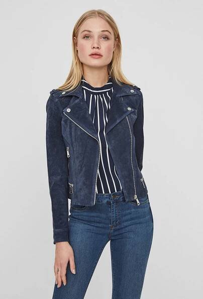 NAVY KOŽENÝ KŘIVÁK Vero Moda