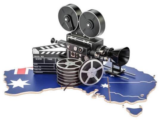 australská kinematografie, koncept filmového průmyslu. 3d vykreslování izolované na bílém pozadí - film script - stock snímky, obrázky a fotky