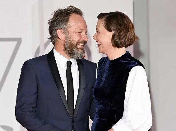 Peter Sarsgaard and Director Maggie Gyllenhaal attend the red carpet of the movie "The Lost Daughter" during the 78th Venice International Film Festival on September 03, 2021 in Venice, Italy