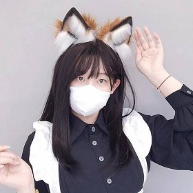 Cosplay Foxes Ear Shape Headband Adult Rechargeable Electric Moving Ear Hairband Anime Hair Hoop for Halloween for Adult