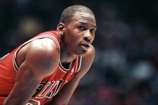 Michael Jordan with the Chicago Bulls