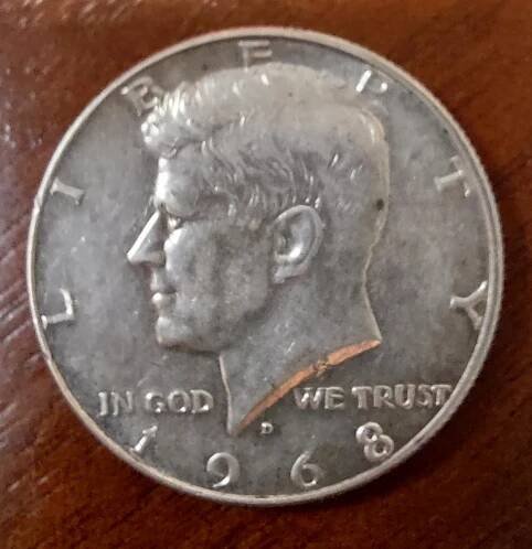 Half dollar USA 1968 D Kennedy silber 400/1000