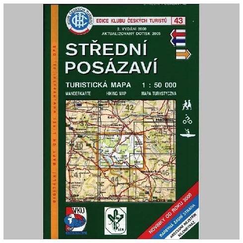 Střední posázaví - mapa KČT 43