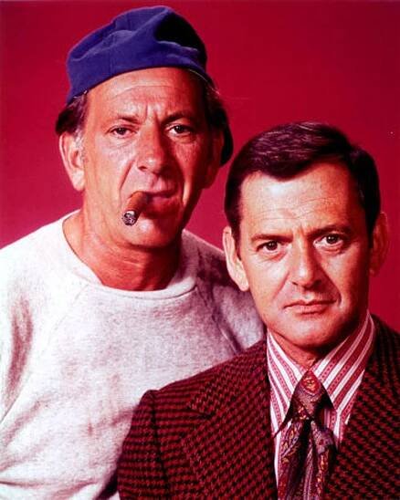 Tony Randall Jack Klugman Portrait Odd Couple Wallpaper