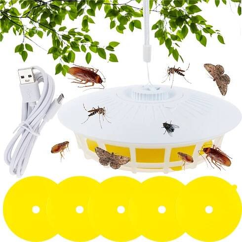 Elektrický lapač blech štěnice švábi mouchy komáři můry Baterie USB