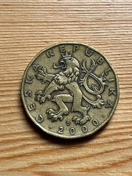 Mince 20 Kč - rok 2000 (Sv. Václav) - vzácná ražba - Numismatika