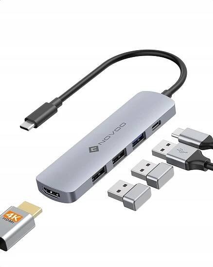 ADAPTÉR 5 V 1 USB-C HUB NOVOO 14D359