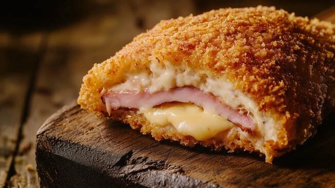 Chicken Cordon Bleu – plněné kuřecí prso se šunkou a sýrem