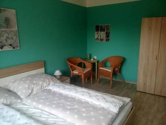 Postel nebo postele na pokoji v ubytování Apartment Těchov